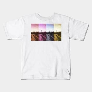 dirt road pop art Kids T-Shirt